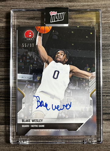 Blake Wesley 2022 Topps Now Bowman Next 14A On-Card Auto # /99 sealed