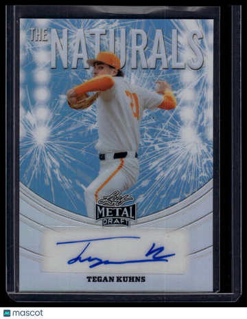 2026 Leaf Metal Draft Baseball Tegan Kuhns #TN-TK1 The Naturals Autographs Prismatic Silver SN AU