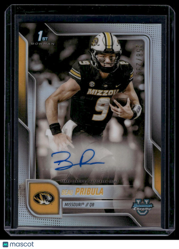 2025 Bowman University Chrome Football Beau Pribula #BCA-BP Refractor /299 Topps