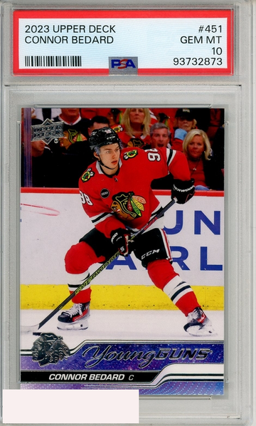 2023 UPPER DECK CONNOR BEDARD #451 PSA 10 GEM MT  RC