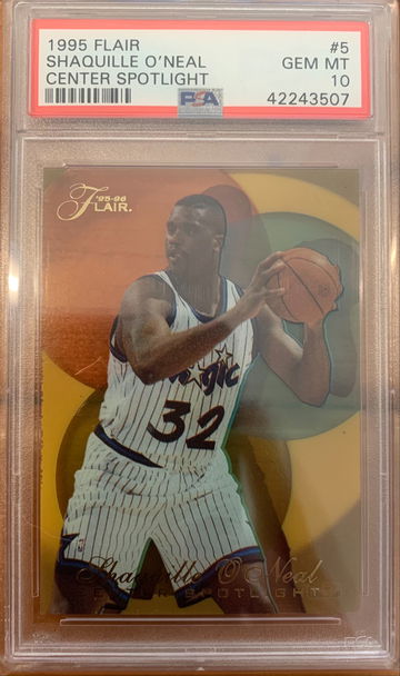1995 Flair Shaquille O’Neal Center Spotlight #5