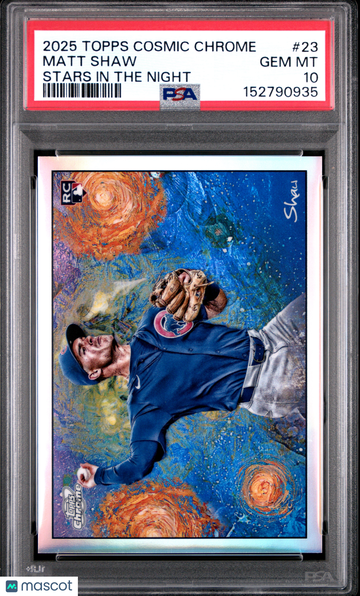 2025 Topps Cosmic Chrome Stars In The Night Matt Shaw #23 PSA 10