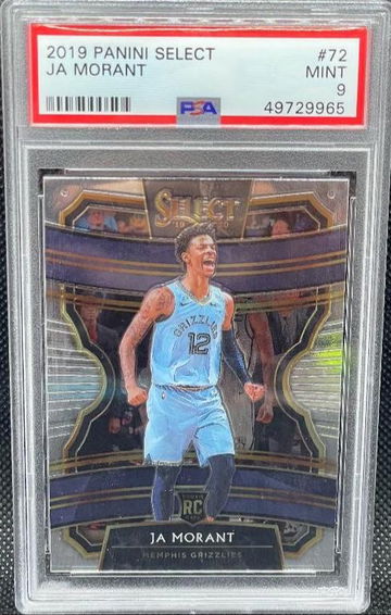 Ja Morant Rookie Select Concourse graded PSA 9