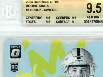 2024 Donruss Optic Rookie Kings Brock Bowers #7 BGS 9.5