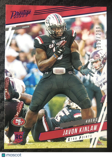 Javon Kinlaw '20 Prestige RC Blue Parallel Serial #152/299 SC Gamecocks SF 49ers