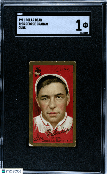 1911 Polar Bear (T205) George Graham Cubs SGC 1