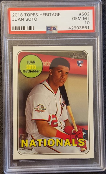 2018 Topps Heritage Juan Soto PSA 10 Rookie
