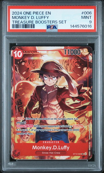 2024 One Piece Treasure Booster Monkey D. Luffy #ST10-006 PSA 9