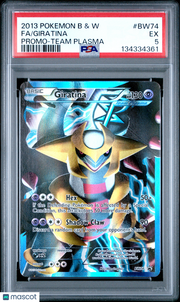 2013 Pokemon Black & White Promo Giratina Fa Promo-Team Plasma PSA 5 #BW74