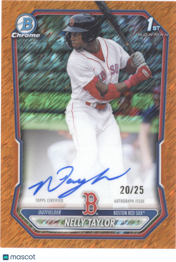 2026 Bowman Chrome Nelly Taylor #CPA-NT Orange Shimmer Refractor /25