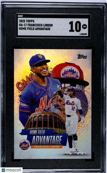 2025 Topps Francisco Lindor #HA-17 Home Field Advantage Short Print SGC 10