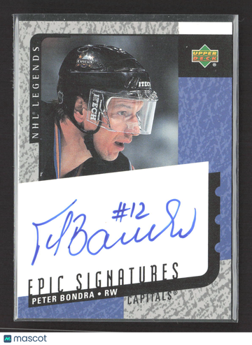 2000 Upper Deck NHL Legends Epic Signatures Peter Bondra #PBo
