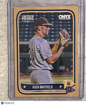 2024 Onyx Vintage Extended Yellow Bordered Kash Mayfield #OVKAMA