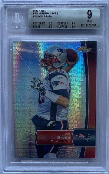 2012 Finest PRISM Refractor Tom Brady #50 BGS 9