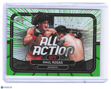 2026 Topps Chrome UFC All Action Green RayWave Raul Rosas Jr AA-42 Short Print Insert Trading Card