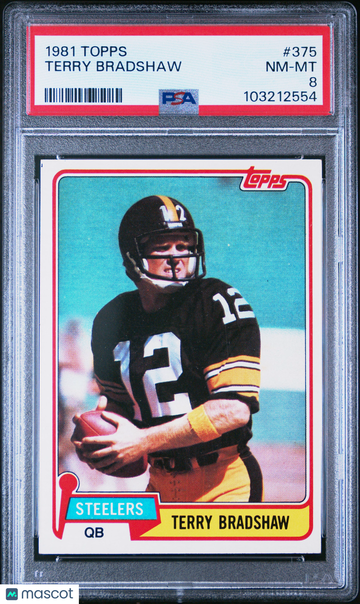 1981 Topps Terry Bradshaw #375 PSA 8