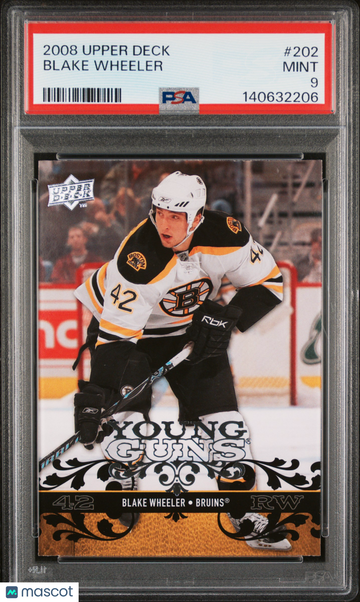 2008-09 Upper Deck Blake Wheeler #202 Young Guns Rookie PSA 9