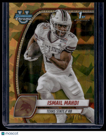 2024 Bowman University Chrome Sapphire Ismail Mahdi #189 Gold SN