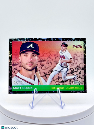 Matt Olson - 2025 Topps Chrome Platinum #64 Black Toile Cream /10