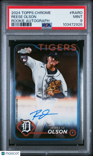 2024 Topps Chrome Rookie Autographs Reese Olson #RARO PSA 9