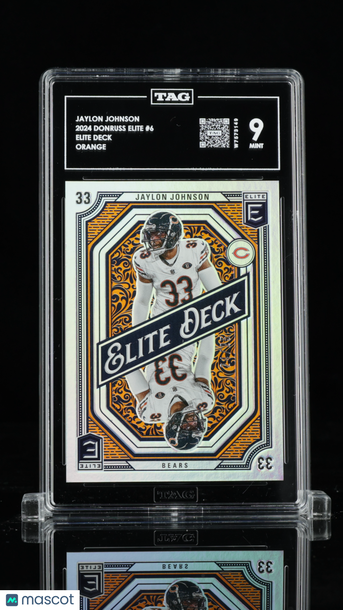 2024 Donruss Elite Jaylon Johnson #6 Orange /25 Short Print TAG 9