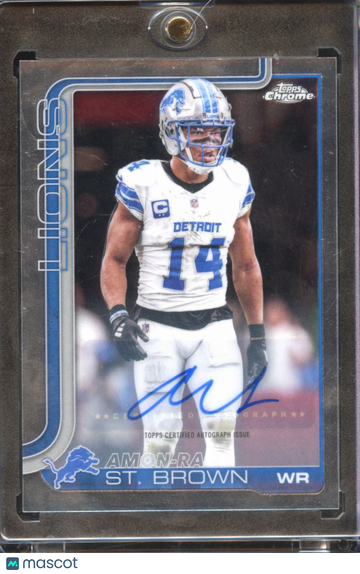 2025 Topps Chrome Amon-Ra St. Brown #BA-AS Base Autograph Variation