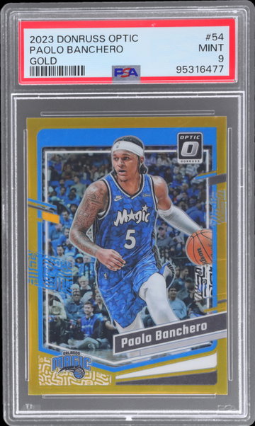 2023 Donruss Optic Paolo Banchero Gold PSA 9