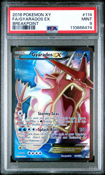 2016 Pokemon XY Breakpoint Gyarados Ex #114 PSA 9