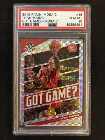 2019 Panini Mosaic - Trae Young - Got Game Mosaic Prizm PSA 10 Gem Mint