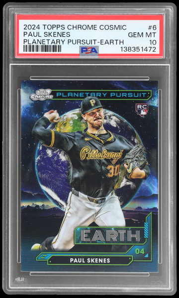2024 Topps Cosmic Chrome Paul Skenes Planetary Pursuit - Earth PSA 10
