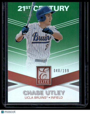 2015 Panini Elite Chase Utley #180 21st Century Green SN