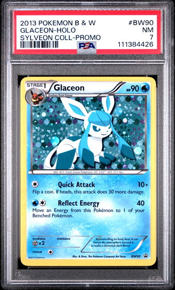 2011 Pokemon Black and White Black Star Promos Glaceon #BW90 PSA 7