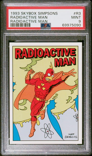 Radioactive Man The Simpsons 1993 Skybox PSA 9 Trading Card Bongo Comics