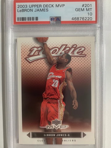 2003-04 UD MVP Lebron James RC PSA 10