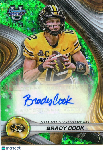 2024 Bowman Brady Cook Green Rookie