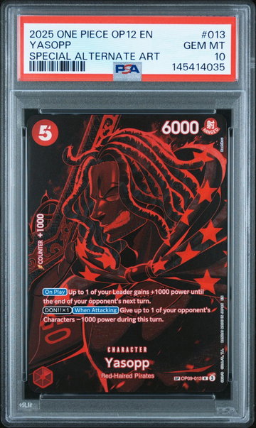 2025 One Piece Legacy of the Master Special Alternate Art Yasopp #OP09-013 PSA 10