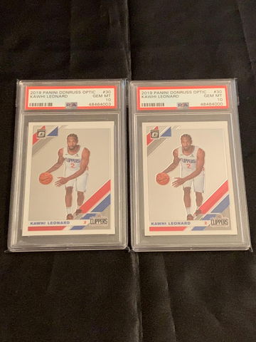 Kawhi Leonard 2019 Optic PSA 10 - Lot of 2