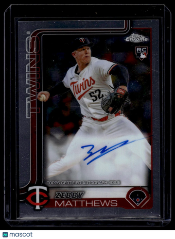2025 Topps Chrome Zebby Matthews #RA-ZM Rookie Autographs AU