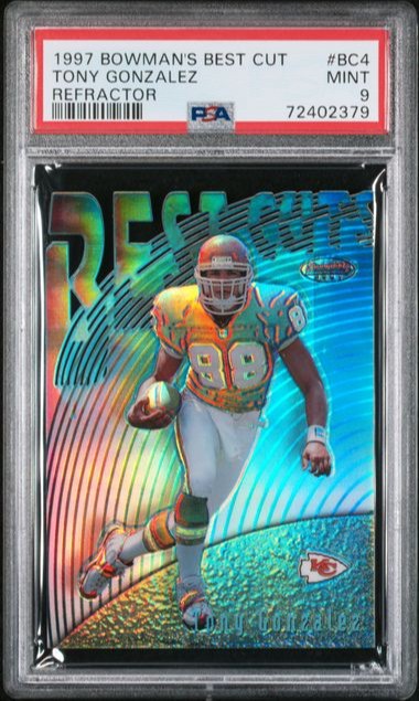 1997 Bowman's Best Best Cut BC4 Tony Gonzalez Refractor RC PSA 9