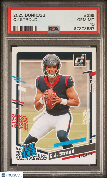 2023 Panini Donruss CJ Stroud Rookie #339 PSA 10 Houston Texans