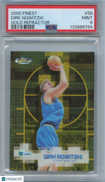 2000 Topps Finest Dirk Nowitzki #58 Gold Refractor PSA 9