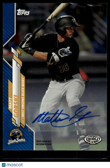2020 Topps Pro Debut Matt Gorski #PD-149 Autographs Blue SN AU