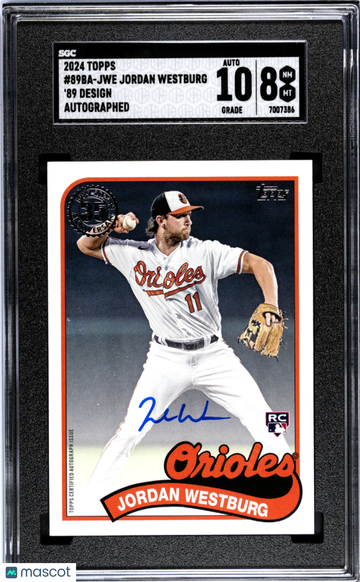 2024 Topps Jordan Westburg #89BA-JWE 89 Autograph SGC 8 Auto 10