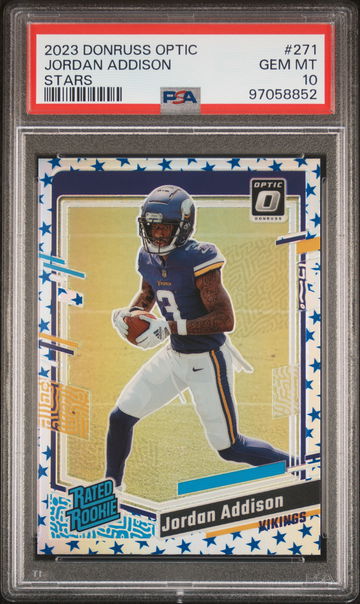 2023 Donruss Optic Rated Rookie Stars Jordan Addison #271 PSA 10
