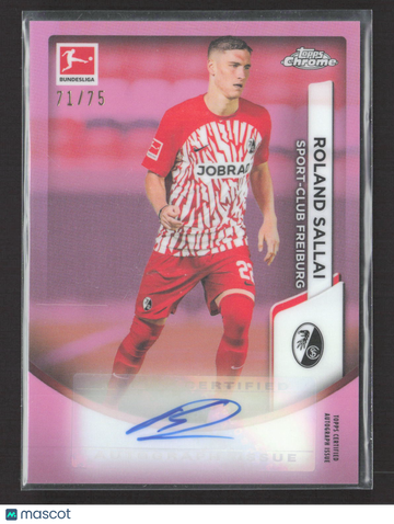 2024 Topps Chrome Bundesliga Roland Sallai #BCA-RSA Pink Refractor /75