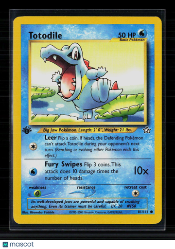 2000 Neo Genesis Totodile 1st Edition #81/111