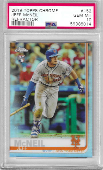 2019 Topps Chrome Jeff McNeil Refractor PSA 10