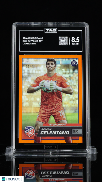 2023 Topps MLS Roman Celentano #59 Orange Foil /25 Rookie TAG 8.5
