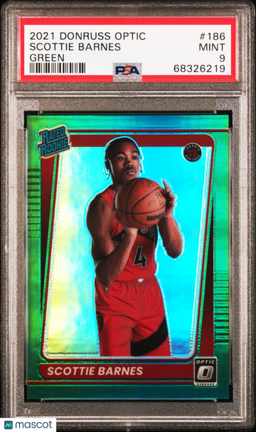 2021 Panini Donruss Optic Scottie Barnes #186 Green PSA 9
