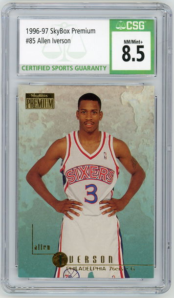 ALLEN IVERSON 1996-97 SkyBox Premium Rc #85 CSG 8.5